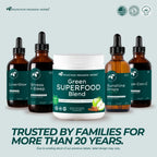 Mountain Meadow Herbs Green Superfood Blend – Mezcla de Superalimentos Verdes con Espirulina, Chlorella, Probióticos y Enzimas Digestivas – 30 porciones
