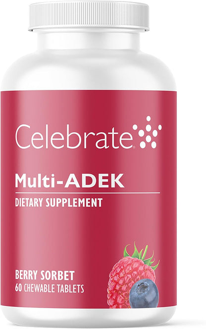 Celebrate Vitamins Multi ADEK Chewables, Sin – Aporte elevado de vitaminas liposolubles: Las vitaminas A, D, E y K – Image 1