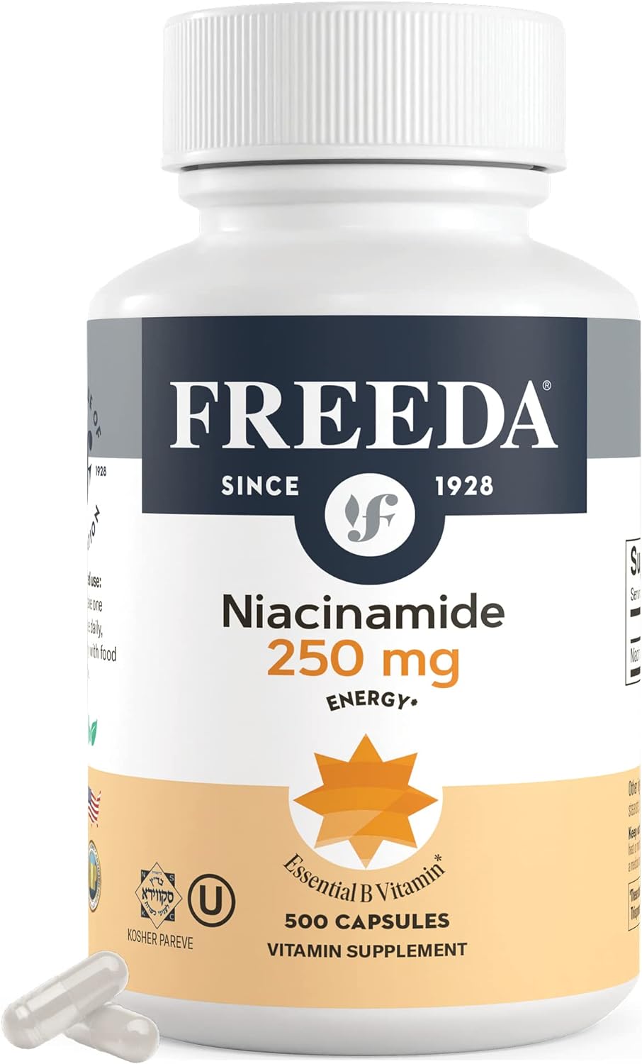 Freeda Niacinamida - Vitamina B3 250 mg - 500 Cápsulas