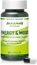 Energía Natural Sin Cafeína con Ashwagandha, Maca y Magnesio - 60 Cápsulas - Innervis Nutrition