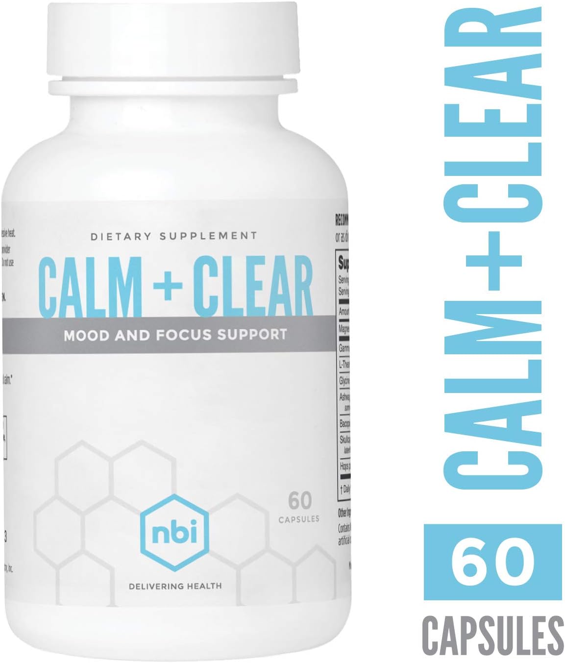 NBI Calm + Clear, 60 Cápsulas - Apoyo para el Estado de Ánimo y Concentración