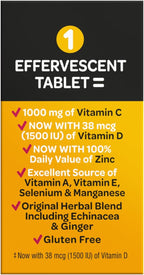 Airborne Very Berry Comprimidos Efervescentes de Vitamina C 1000mg, 36 unidades