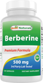 Best Naturals Berberina 500 mg, 120 Cápsulas