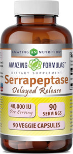 Amazing Formulas Serrapeptase 40.000 UI - 270 Cápsulas Vegetales
