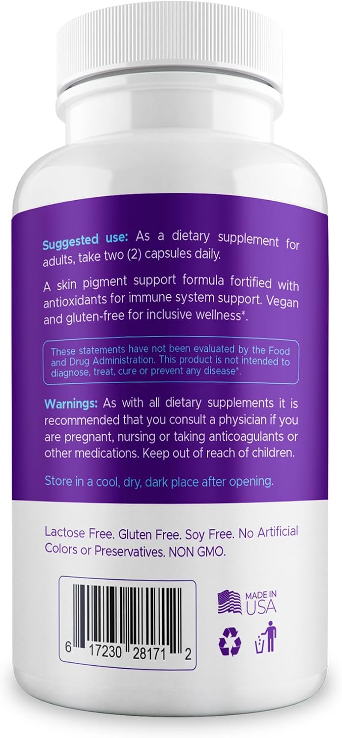 AURA VITAMINS - Cápsulas de Apoyo a la Pigmentación Cutánea, 60 Cápsulas