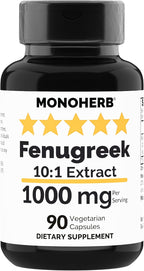 Fenugreek 10:1 Extract - 1000 mg per Serving - 45 Servings