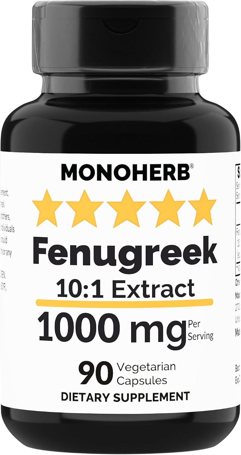 Fenugreek 10:1 Extract - 1000 mg per Serving - 45 Servings