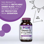 Bluebonnet Vitamina D3 5000 UI – 120 Cápsulas Vegetales – Sin Soya, Sin Gluten, No-GMO