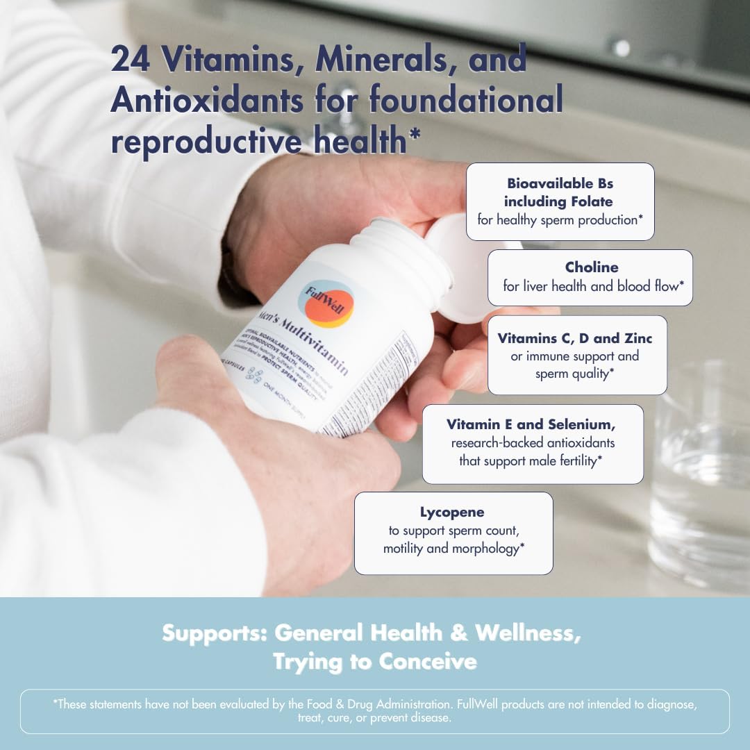 FullWell Multivitamínico para Hombres - 120 Cápsulas (30 Dosis)