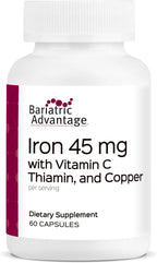 Bariatric Advantage Hierro 45 mg con Vitamina C, Tiamina y Cobre - 60 Cápsulas