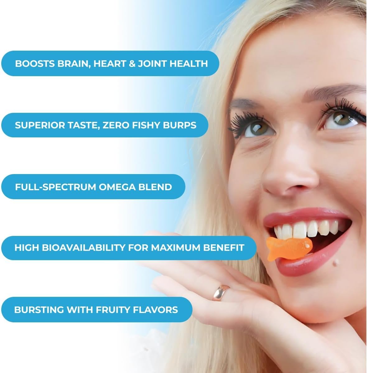 LIVS Gominolas Veganas Omega 3 – A base de Aceite de Linaza – Omega 3, 6 y 9 – Apoyo para el Corazón, el Cerebro y las Articulaciones – Sin Sabor a Pescado – No GMO, con Pectina, Kosher y Halal – 40 Unidades