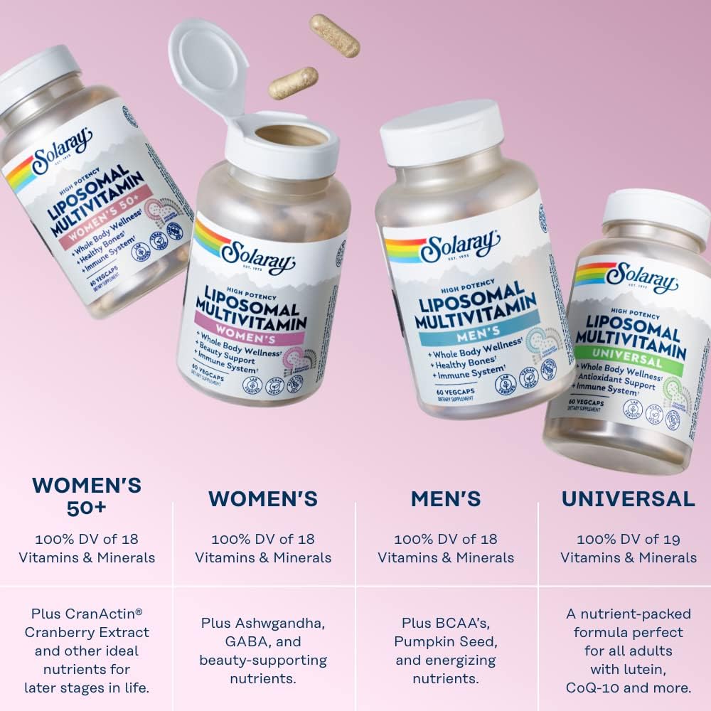 SOLARAY Multivitamínico Liposomal para Mujeres, 60 Cápsulas Veganas