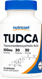 Nutricost TUDCA 500mg, 30 Cápsulas (Ácido Tauroursodesoxicólico)