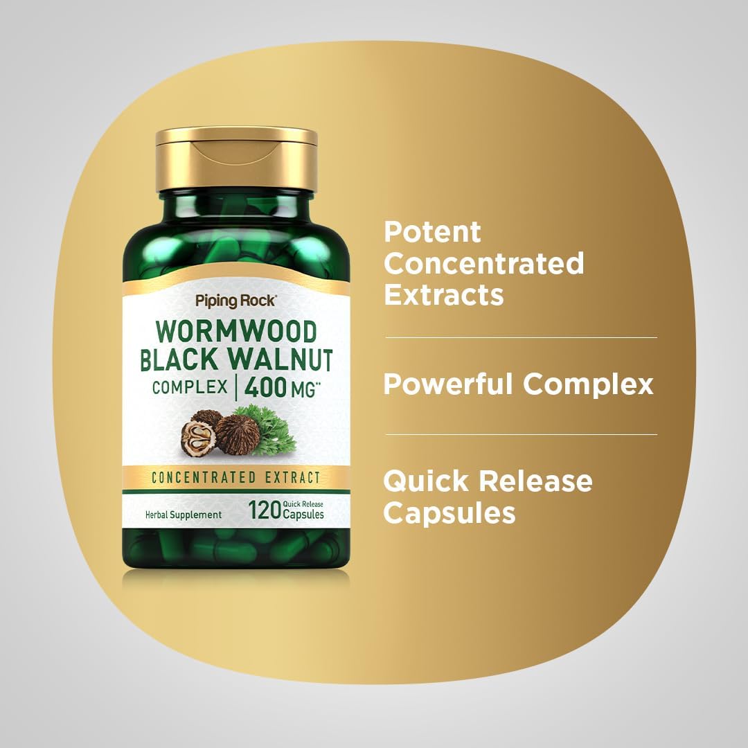 Piping Rock Wormwood & Black Walnut Capsules | 120 Capsules