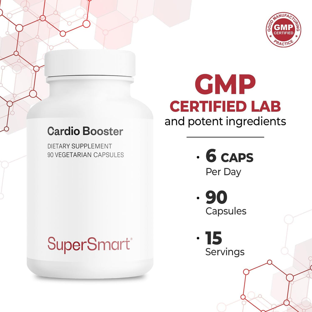 Supersmart Cardio Booster (Fórmula Avanzada) – con Taurina, CoQ10, Potasio y Fitoesteroles – 90 Cápsulas Vegetales