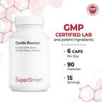 Supersmart Cardio Booster (Fórmula Avanzada) – con Taurina, CoQ10, Potasio y Fitoesteroles – 90 Cápsulas Vegetales