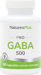NaturesPlus PRO GABA 500 mg - 60 Cápsulas - No GMO, Vegano, Sin Gluten - 60 Dosis