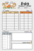 Baby Daily Log Book: Track Feedings, Diapers, Sleep, Activities, And Supplies Needed | Perfect For New Parents And Experienced Nannies