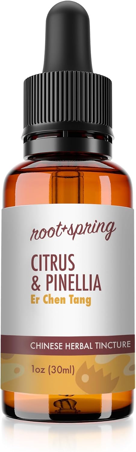 root + spring Citrus & Pinellia (Er Chen Tang) Tintura Herbal - Extracto Líquido - Complemento Natural de Hierbas TCM 1 oz (Pack de 4)