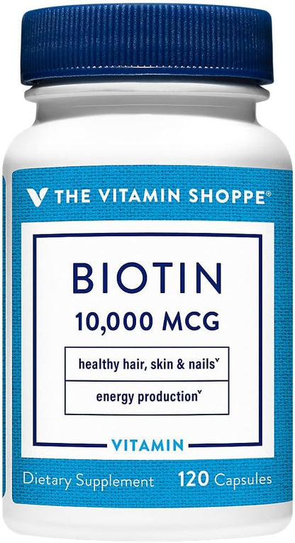 The Vitamin Shoppe Biotina 1.000 mcg - – Metabolismo energético: La biotina contribuye al metabolismo energético – Image 1