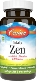 Carlson Totally Zen: GABA, L-Theanina y Vitaminas B, 60 Cápsulas