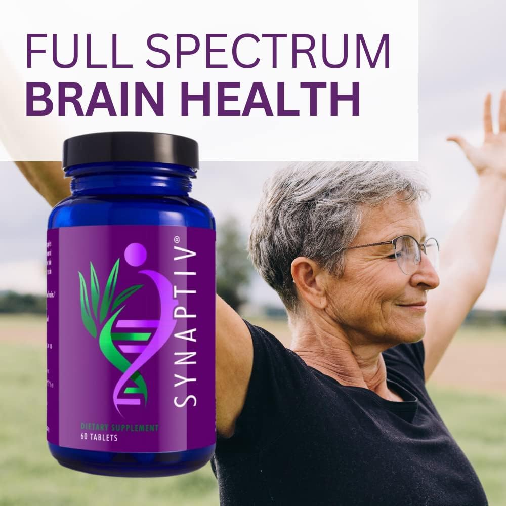 Youngevity Synaptiv Brain Support - 12 in 1 - Brain Supplement with Ginkgo, Huperzine, Bacopa and Antioxidants - 60 Tablets (2-Pack)