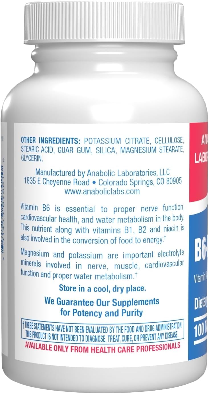 Complejo Calcio Magnesio B6 50mg con Vitaminas B1, B2, Niacina y Potasio - 100 Comprimidos