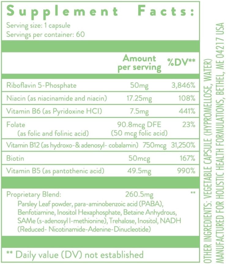 Holistic Health Ultimate B™ Complex 60 Cápsulas