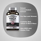 Piping Rock Cápsulas de Raíz de Maca | 150 Comprimidos | Para Hombres y Mujeres | Maca Roja, Amarilla y Negra | Sin OGM, Sin Gluten