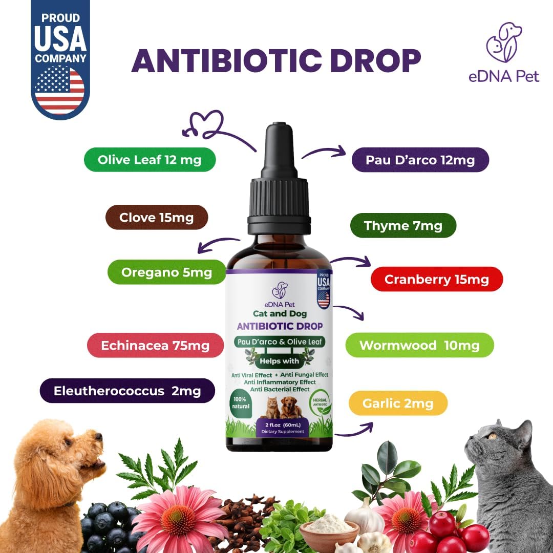 Gotas Herbales para Perros y Gatos con Arándano - 59 ml
