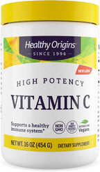 Healthy Origins Vitamina C 1000 mg (No GMO, Alta Potencia, Apoyo Inmunitario, Vegano), 360 Cápsulas Vegetales
