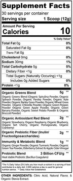 Gaspari Nutrition Greens and Reds: Polvo de Superalimentos Orgánicos con Probióticos y Fibra, 30 Porciones (Sabor Mango Splash)