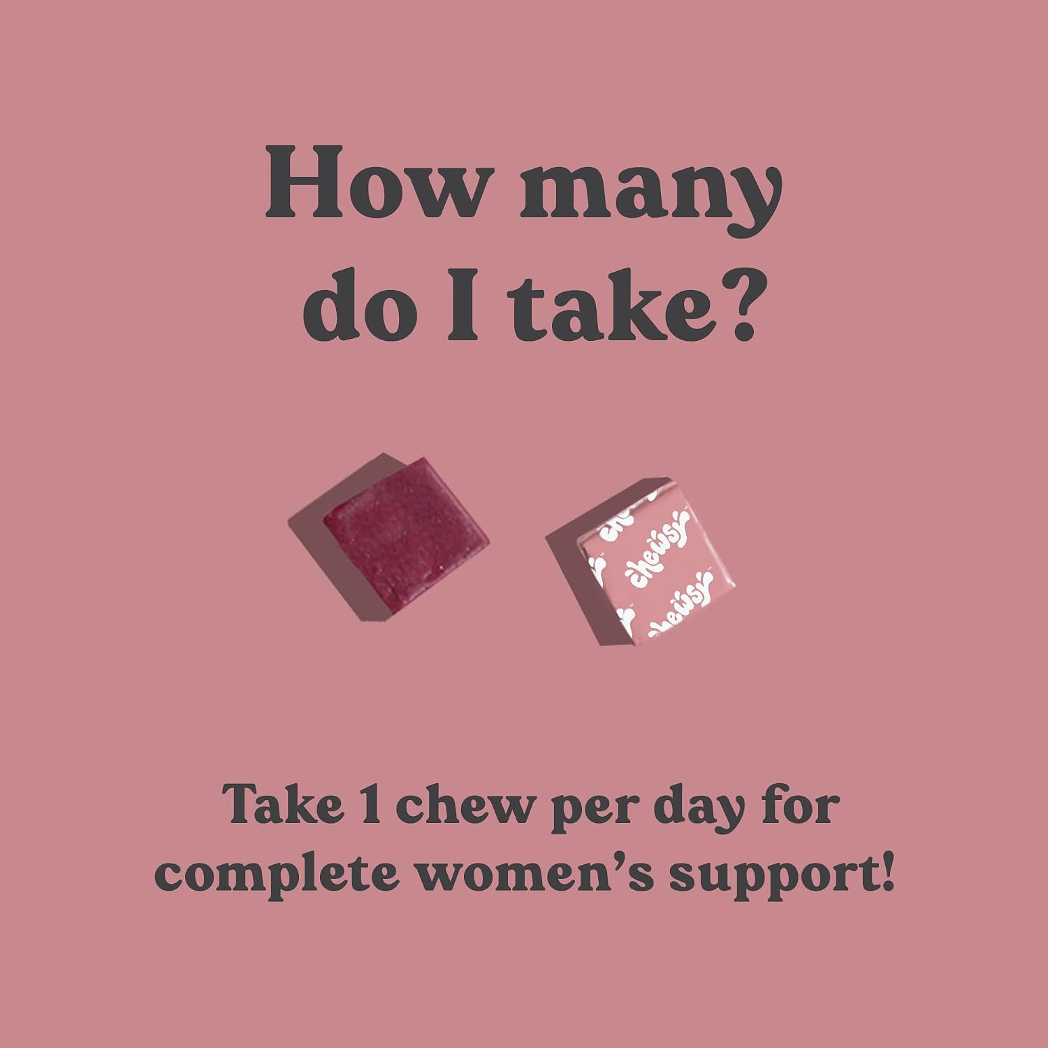 Chewsy Multivitamínico para Mujeres – 23 Nutrientes con Probióticos, Biotina y Arándano – 30 Días