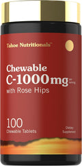 Carlyle Vitamina C Masticable 1000 mg - 100 Comprimidos - Sabor Naranja Natural - Vegetariano, No Transgénico y Sin Gluten