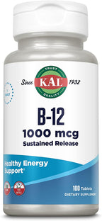 KAL Vitamina B12 Metilcobalamina 1000 mcg - ActivMelt Sabor Mandarina, 90 Micro Comprimidos