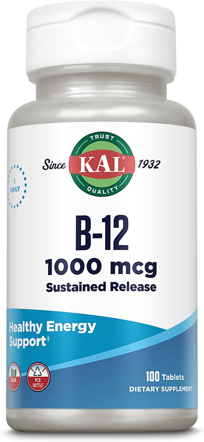 KAL Vitamina B12 Metilcobalamina 1000 mcg - ActivMelt Sabor Mandarina, 90 Micro Comprimidos