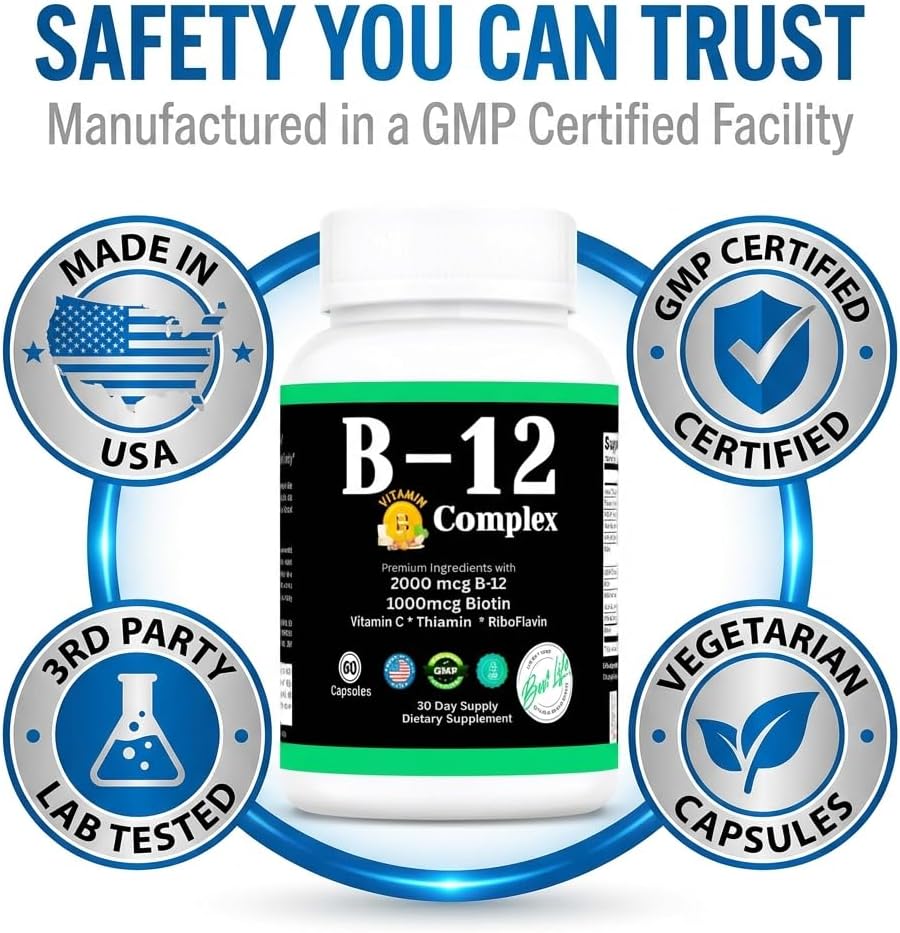 THIS LITTLE HOUSE OF MINE B-12 Vitamin Complex, 2000mcg B-12 con Vitamina C