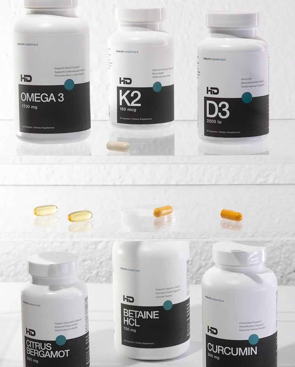 HD MUSCLE HealthHD D3 - 2000 UI Vitamina D3 - 90 Cápsulas