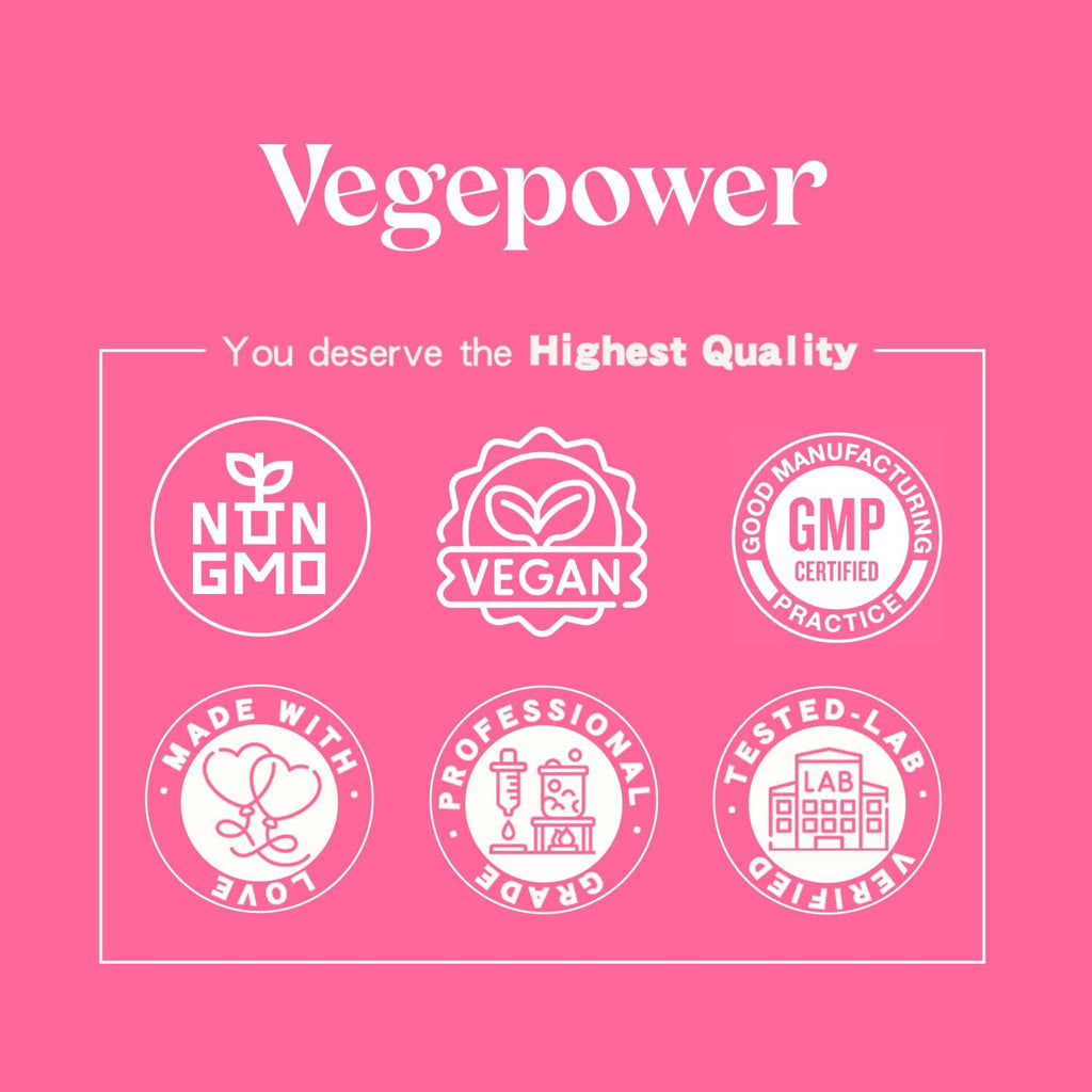 VEGEPOWER Gominolas de Biotina 10000mcg Veganas para el Mantenimiento del Cabello, Piel y Uñas