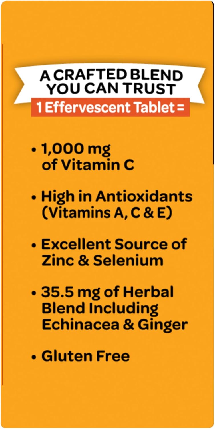 Airborne Zesty Orange Vitamina C 1000mg Efervescente - 36 Comprimidos