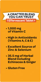 Airborne Zesty Orange Vitamina C 1000mg Efervescente - 36 Comprimidos