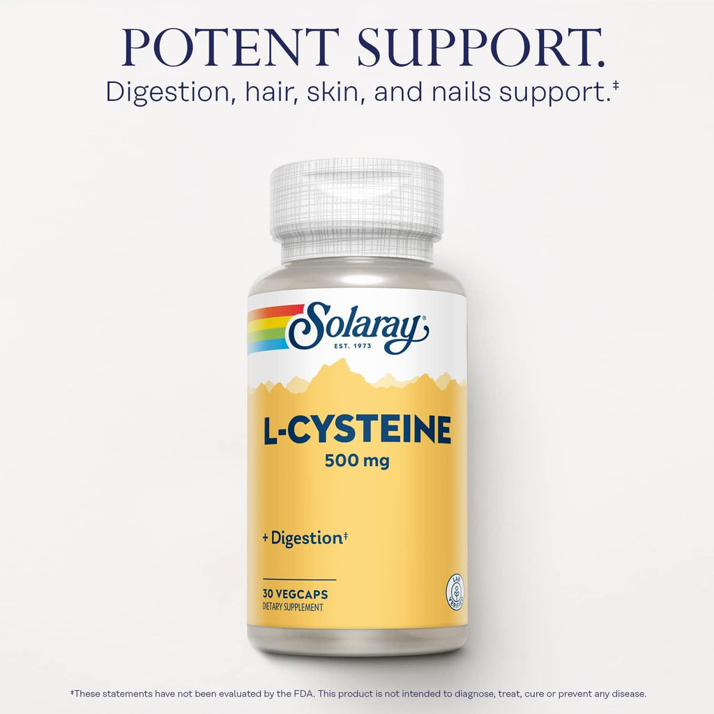 Solaray L-Cysteine 500 mg – 30 Vegan Capsules