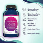 MD.LIFE L-Metilfolato 7.5 mg - 90 Cápsulas - Metilfolato Activo de Alta Potencia