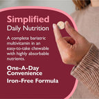Celebrate Vitamins CelebrateONE Chewables, Sin Hierro - Multivitamínico Bariátrico de una Toma Diaria, Vitaminas y Minerales Esenciales - Complemento para Bypass Gástrico y Manga Gástrica - Sabor Fresa Crema (90 Comprimidos Masticables)