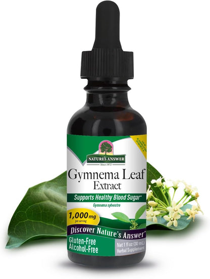 Nature's Answer Extracto de Gymnema Leaf sin – ¿Este extracto contiene alcohol? No, es alcohol-free. Se utiliza un – Image 1