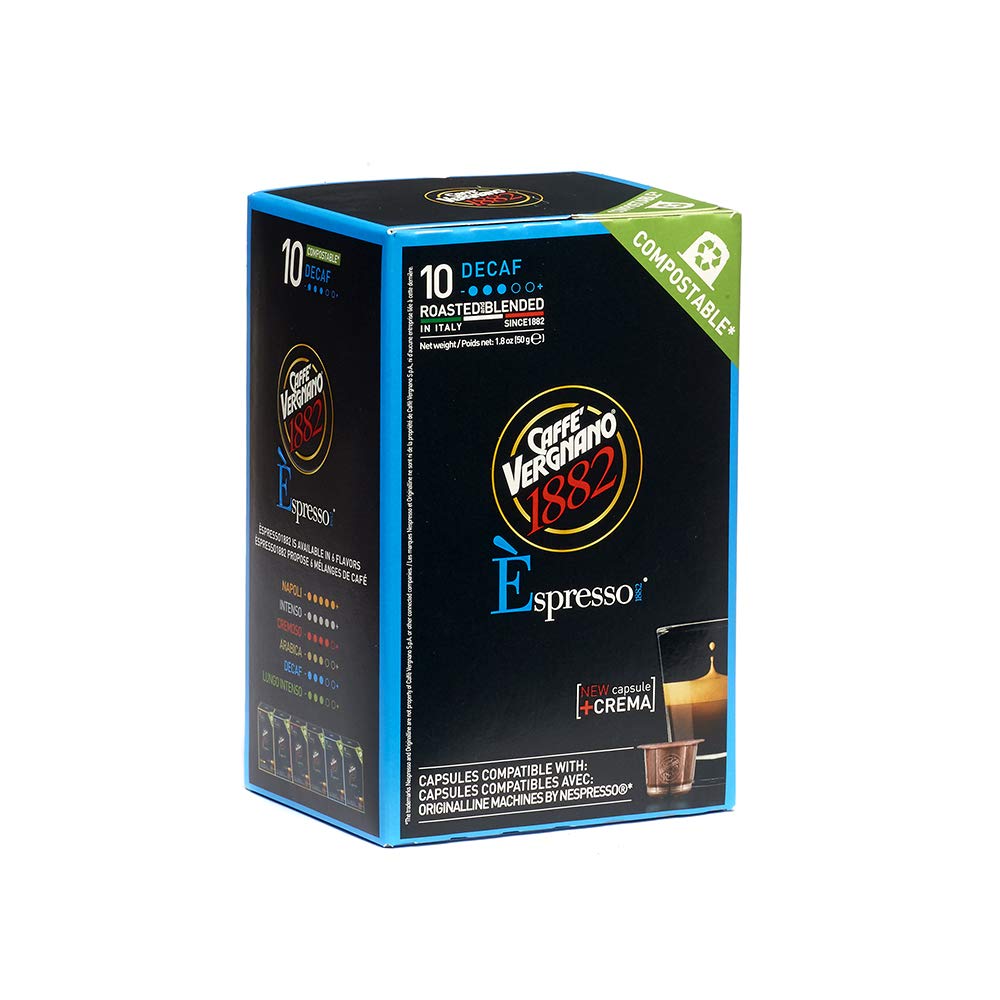 Caffè Vergnano Cápsulas de Café Arabica Compatibles con Nespresso OriginalLine - 60 Cápsulas (6 paquetes de 10)