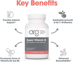ARG Supervitamina B - Complejo B Completo con Coenzimas B2 y B6 - Hipoalergénico - 120 Cápsulas