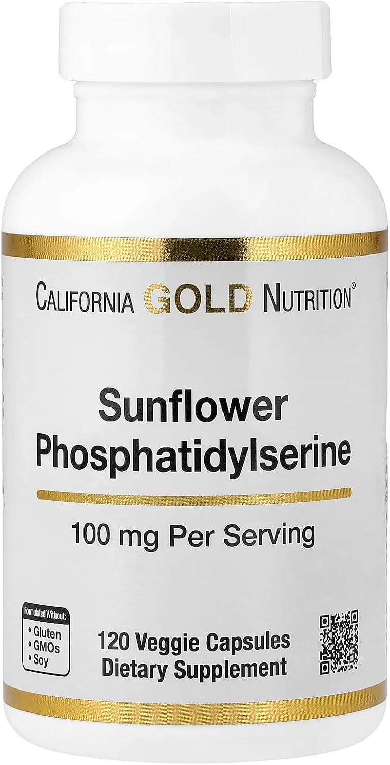 California Gold Nutrition Sunflower Phosphatidylserine, 100 mg, 120 Cápsulas Vegetales