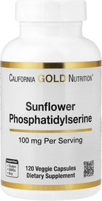 California Gold Nutrition Sunflower Phosphatidylserine, 100 mg, 120 Cápsulas Vegetales
