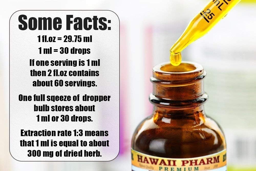 Extracto Líquido de Moringa sin Alcohol de Hawaii Pharm, Moringa (Moringa Oleifera) Glicerita de Hoja, Suplemento Natural, 60 ml